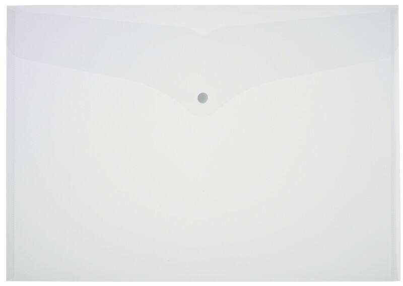 Viking Document Wallet A3 Press Stud PP (Polypropylene) Landscape 32 (W) x 45.6 (H) cm Transparent Pack of 5