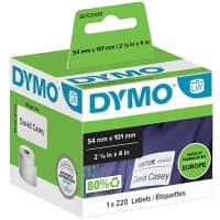 DYMO LW Address Label Authentic 99014 S0722430 Adhesive Black on White 54 x 101 mm 220 Labels