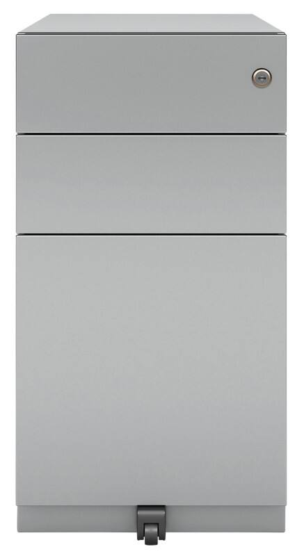 Bisley Pedestal with 3 Lockable Drawers Metal 300 x 565 x 565mm Goose Grey