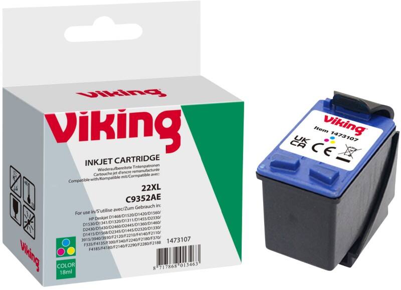 Viking 22 Compatible HP Ink Cartridge C9352CE Cyan, Magenta, Yellow
