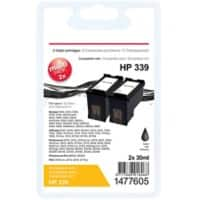 Viking Compatible HP 339 Ink Cartridge C8767E Black Pack of 2 Duopack