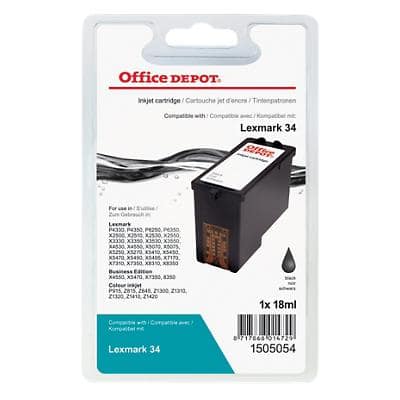Office Depot Compatible Lexmark 34 Ink Cartridge Black
