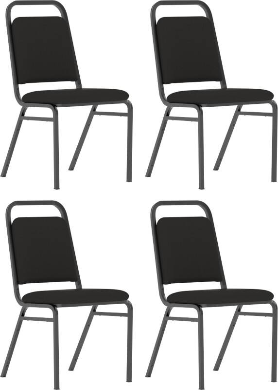 Dynamic Stacking Visitor Chair Black Pack of 4