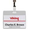 Office Depot Standard Name Badge with Clip Landscape 90 x 60 mm Pack of 50