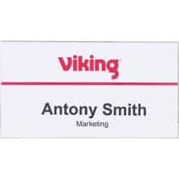 Office Depot Standard Name Badge with Combi Clip Landscape 75 x 40 mm Pack of 50
