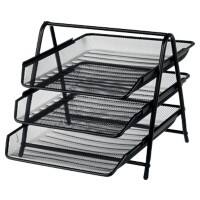 Viking Filing Shelves 3 Drawers Black Wire Mesh 29.5 x 35.5 x 26.5 cm