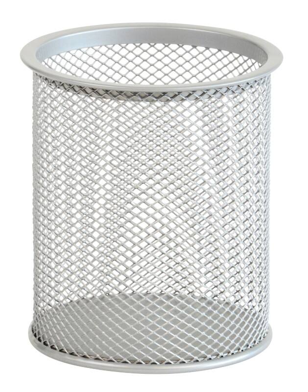 Viking Pencil Cup Wire Mesh Silver 9 x 9 x 10 cm