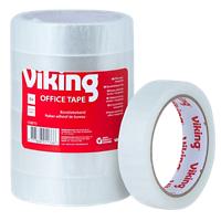 Viking Adhesive tape Transparent 24 mm (W) x 66 m (L) Large Core Polypropylene 6 Rolls