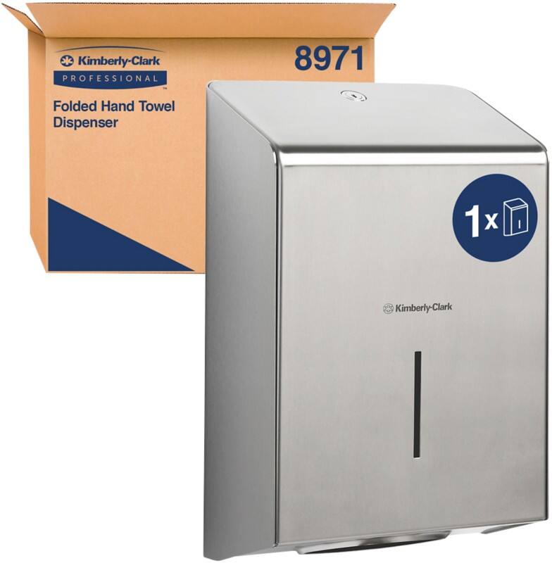 Kimberly-Clark Professional 8971 Hand Towel Dispenser Steel Lockable Manual Silver