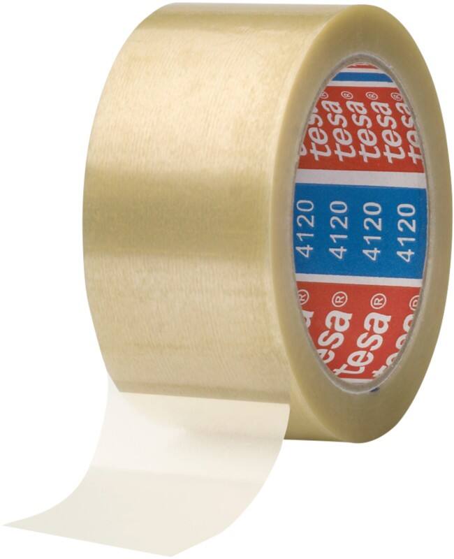 tesa Packaging Tape tesapack Transparent 50 mm (W) x 66 m (L) PVC (Polyvinylchloride) 4120 6 Rolls