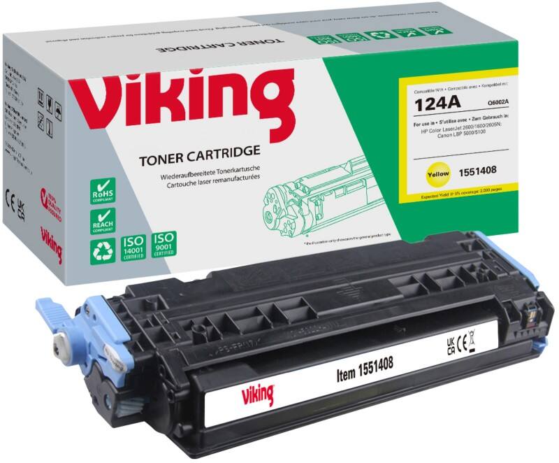 Viking 124A Compatible HP Toner Cartridge Q6002A Yellow