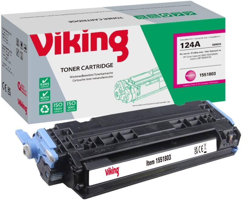 Viking 124A Compatible HP Toner Cartridge Q6003A Magenta