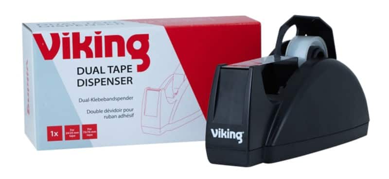 Viking Tape Dispenser Duo Black 107 (W) mm Small Core