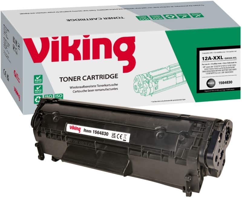 Viking 12A Compatible HP Toner Cartridge Q2612A-XXL Black