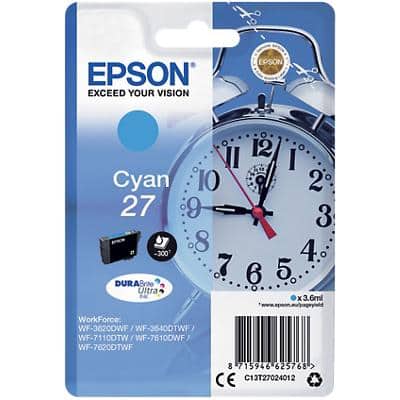 Epson 27 Original Ink Cartridge C13T27024012 Cyan