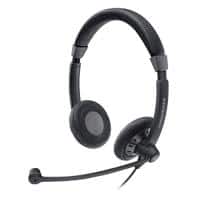 EPOS Sennheiser SC 75 USB MS Wired Headset Over the Head With Noise Cancellation With Microphone Black