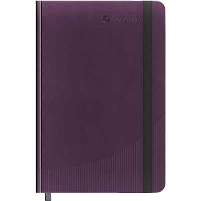 Foray Notebook Classic A4 Ruled Casebound PP (Polypropylene) Hardback Plum 160 Pages 80 Sheets