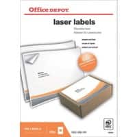 Office Depot Laser Labels Self Adhesive 199.6 x 289.1 mm White 100 Labels