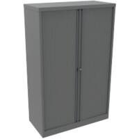 Bisley Tambour Cupboard Lockable with 3 Shelves Steel Essentials 1000 x 470 x 1585mm Goose Grey