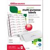 Office Depot Multifunction Labels Self Adhesive 70 x 36 mm White 100 Sheets of 24 Labels