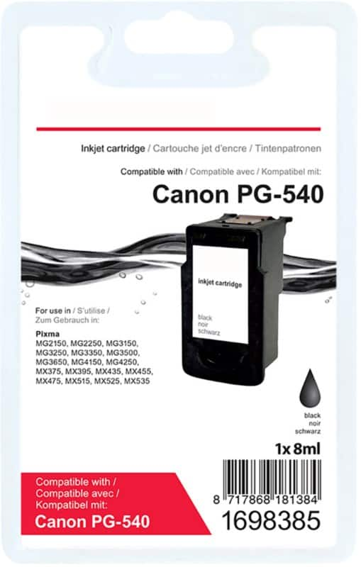 Canon PG 540 Noir - Cartouche jet d'encre remanufacturée Selecteo