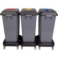Robert Scott Recycling Bin Kit 60 L Assorted Polypropylene OTRKIT01L