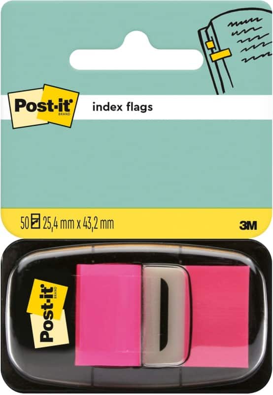 Post-it Index Flags I680-21 Pink Plain Not perforated Special format 50 Strips