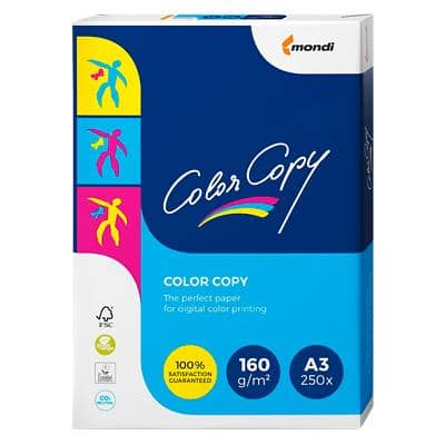 Color Copy A3 Printer Paper White 160 gsm Satin 250 Sheets