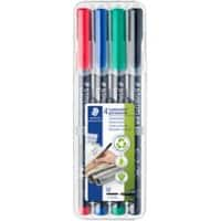 STAEDTLER 317WP4 OHP Marker Medium Round Assorted Pack of 4