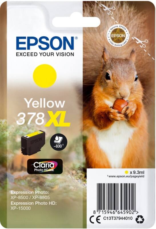 Epson 378XL Original Ink Cartridge C13T37944010 Yellow