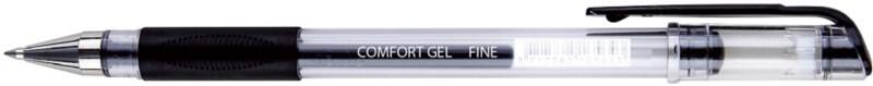 Viking Comfort Gel Non-retractable Rollerball Pen Black 0.4 mm Fine Rollerball Non Refillable Pack of 12