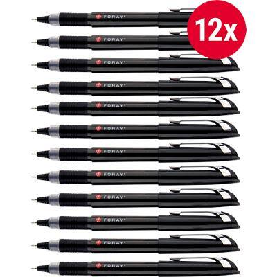 Foray Comfort Point Finerliner Pen Extra Fine 0.3 mm Black Pack of 12