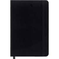 Foray Notebook Classic A5 Plain Casebound PP (Polypropylene) Hardback Black 160 Pages 80 Sheets