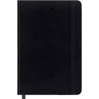 Foray Notebook Classic A5 Plain Casebound PP (Polypropylene) Hardback Black 160 Pages 80 Sheets