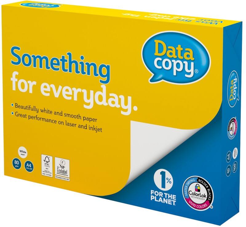Data Copy A4 Printer Paper White 80 gsm Smooth 4 Holes 500 Sheets
