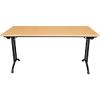 Realspace Rectangular Folding Table with Beech Coloured Melamine Top and Black Frame Standard 1800 x 800 x 750mm