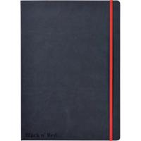 OXFORD Journal Black n' Red A4 Ruled Casebound Cardboard Hardback Black, Red 144 Pages