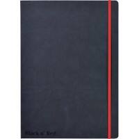 OXFORD Journal Black n' Red A4 Ruled Casebound Cardboard Hardback Black, Red 144 Pages