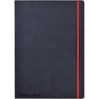 OXFORD Black n' Red A4 Casebound Hardback Business Notebook  Ruled and Numbered 144 Pages