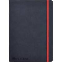 OXFORD Journal Black n' Red A5 Ruled Casebound Cardboard Hardback Black, Red 144 Pages