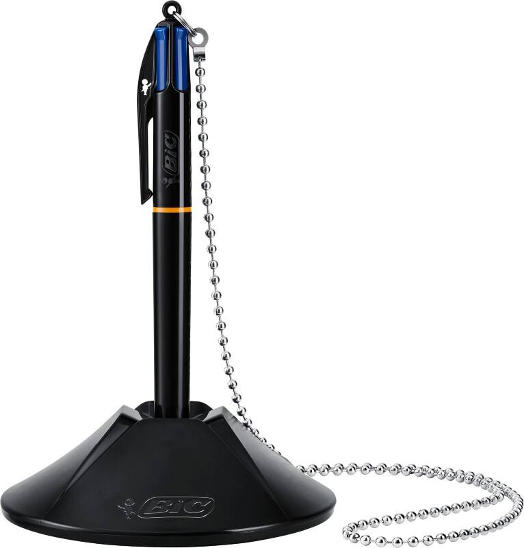 BIC 4 Colours Desk Retractable Countertop Pen Blue 0.4 mm Medium Ballpoint Refillable