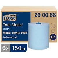 Tork Advanced Hand Towels H1 Rolled Blue 2 Ply 290068 6 Rolls of 150 m