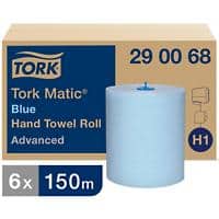 Tork Advanced Hand Towels H1 Rolled Blue 2 Ply 290068 6 Rolls of 150 m