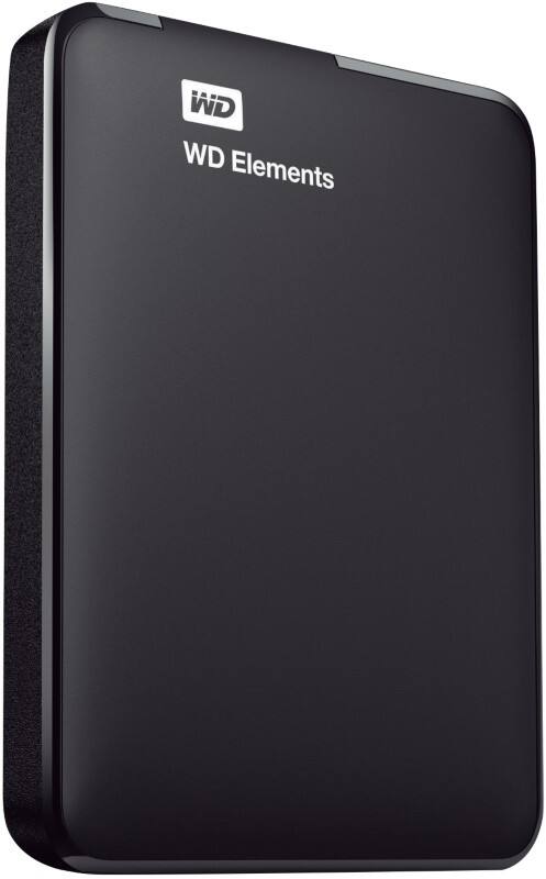 Western Digital Elements External HDD 1 TB USB-A 3.0 Black WDBUZG0010BBK-WESN