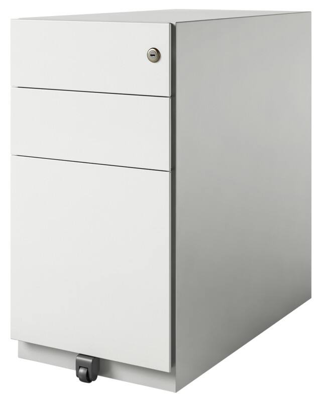 Bisley Pedestal with 3 Lockable Drawers Metal 300 x 565 x 565mm White
