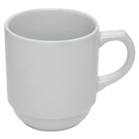 GENWARE Stacking Mugs Porcelain 300ml White Pack of 6