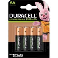 Duracell AA Rechargeable Batteries Ultra Power LR6 2500mAh NiMH 1.2V Pack of 4