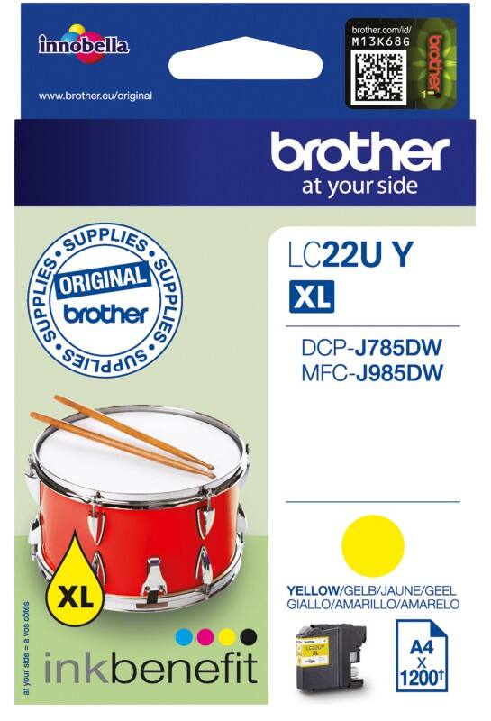 Brother LC22UY Original Ink Cartridge Yellow