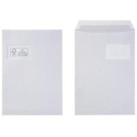 Viking Envelopes with Window C4 229 (W) x 324 (H) mm Adhesive Strip White 100 gsm Pack of 250