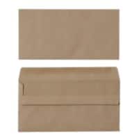Office Depot Non Standard Envelopes 152 x 89mm Self Seal Plain 90gsm Brown Pack of 500